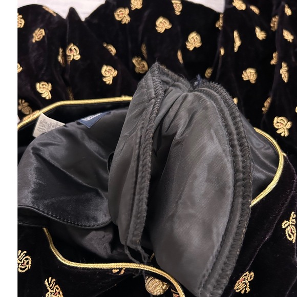 Maggie McNaughton Vintage Black Velvet Gold Floral Button Blazer Jacket 20W - Picture 9 of 9